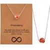 Chaînes colliers délicats pour femmes bijoux pendentif Noctilucent rouge sphère verre collier accessoire Transparent