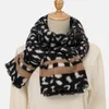 Scarves Women Autumn Winter Leopard Print Cashmere Scarf Shawls Fashion Luxury Warm Wraps Lady Long Pashmina Tassel Blanket