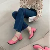 Dress Shoes 2023 Spring Autumn Mary Jane Fashion Women Shallow Buckle Mid Heel Ladies Elegant Outdoor Single Leather
