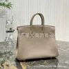 Platinum Tote Used Bag She to Sew Portable Women's Bk25bk30togo Leather Swift Leather Elephant Gray Gold by