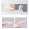 FALSE NAILS TSZS 100st/mycket Frosted Nail Extension Tips Oval Short Artificial Full Cover Press On Trapezoidal Fake Tips