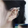 Stud Elf Ear Cuffs Clipon Boucles d'oreilles Aile Gland Filigrane Fée Wrap Een Cosplay Fantasy Costume Prix Usine Expert Design Q Dhgarden Dhd5W