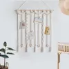 Tapissries Bohemian Wall Macrome Hanging Tapestry Storage Po Display hand vävd för vardagsrum sovrum dekoration