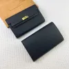 7A Designer Bag Togo Crowhide Clutch Torebka Minimalistyczna torebka Złota i srebrna klamra 7 kolorów