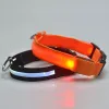 Colliers pour chiens Laisses rechargeables USB Fournitures pour animaux de compagnie Colliers à LED Lumière de sécurité en nylon Collier lumineux clignotant