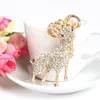 Keychains White Goat Sheep Cute Crystal Charm Purse Handbag Car Key Keyring Keychain Party Wedding Birthday Present