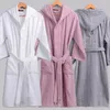 Vêtements de nuit pour femmes Robe d'hiver hommes femmes hommes à capuche coton éponge pyjamas long peignoir hommes El maison épais chaud robe de chambre Kimono