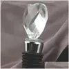 Bar Tools Heart Shaped Crystal Wine Stoppers Alloy Champagne Sealing Bottle Stopper Wedding Guest Gifts Drop Delivery Home Garden Ki Dhqso