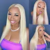 613 Pruik Blonde Lace Front Pruik Menselijk Haar Braziliaanse Bone Steil Menselijk Haar Pruiken voor Zwarte Vrouwen T Deel pruik voor 180%