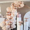 لوازم الحفلات الأخرى 115pcs peach peach peach garland garland قوس الزفاف مزدوجة المشمش الأبيض الورد الذهب ballon brithday ديكور 230523