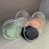 Storage Bottles Empty 82mm Inner Diameter Black Skin Color Transparent Cap Chest Paste Round Box Single-layer Nail 24pcs