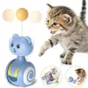 Toys Cat Cat Interactive Feather Toys Pet Bumbler Funny Toy Interactive Cats Toys Cat Rolling Teaser Feather Wand Toys Rotating Ball G230520