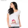 Umstands-Tops, T-Shirts, süßes Santa-Baby-Druck-Schwangerschaftsshirt, Umstands-Weihnachts-Damen-Top, Damen-Schwangerschafts-T-Shirt, schwangere Umstands-T-Shirts, Tops T230523