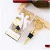 Party Favor Zinc Alloy Wine Stopper Bar Tool Champagne Tätning Gäst Drop Delivery Home Garden Festly Supplies Event DHCW8