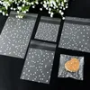 Geschenkwikkeling 100 stcs Plastic transparante verpakkingscellofaanzakken Polka Dot Candy Cookiebag Diy zelfklevende zak voor feest 230522