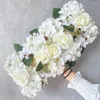 Kwiaty dekoracyjne kwiaty dekoracja ślubna sztuczny łuk wystrój róży piony hortensja mieszanka majsterkowania