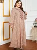 Ethnic Clothing Arab Women Vintage Muslim Dress Long Robe Dresses Hooded Printed Maxi Vestidos Casual Loose Dubai Female Plus Size 2023