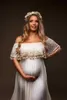 Zwangerschapsjurken Sexy Tassel Zwangerschap Kwaliteit Baby shower Jurken Lange zwangerschapsfoto -schietjurk voor zwangere vrouw fotografiesessie vrouwelijke jurk T230523