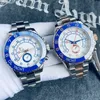 Mens Watch Designer Luxury Watches 42mm glidande rörelse Rostfritt stål Rem Automatisk mekanisk lysande vattentät rörelse Män Yacht Watchs S