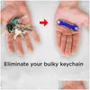 Party Favor Metal Key Holder Chains Portable Receiver Keychain Pendant Fathers Day Gift Drop Delivery Home Garden Festive Supplies Ev Dhy2K