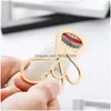 Party Favor Zinc Alloy Bottle Opener Gold Heart Shaped Wedding Guests Gifts Drop Delivery Home Garden Festive Supplies Event Dhypq