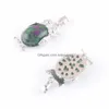 Naszyjniki wiszące zoisite zoisite Jasper Tiny Owl Wiselanty Reiki Lucky Animal Cute Charm Biżuter dla kobiet Man Prezent N4669 Drop Dhold