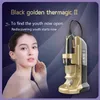 Black Gold mini Thermagic Eye Bag Removal RF microcurrent radio frequency microneedling vibrating face lifting massager for home use and beauty salon machiane