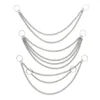 Hair Clips Punk Metal Tassel Multi-layer Braided Chains Headdress Hip Hop Jewelry For Cool Girl Braid Hoop Rings Accessories