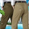 Pantalons pour hommes mode 2023 résistant aux rides Non repassage automne hiver d'âge moyen décontracté ample droit affaires personnes âgées pantalon