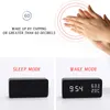 Clocks Accessories Other & Alarm Clock LED Digital Wooden USB/ Powered Table Watch With Temperature Humidity Voice Control Snooze Electro