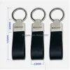 Porte-clés Longes Diy Porte-clés en cuir Pendentif Porte-clés de voiture en métal Porte-clés Logo personnalisé Drop Delivery Accessoires de mode Dhreg