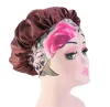 Kadın Saten Gece Güzellik Salon Uyku Kapağı Kapak Saç Bonnet Şapkası İpek Kafası Geniş Elastik Bant Kıvırcık yaylı kemo kapağı