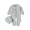 Rompers Baby Rompers Long Sleeve Infant Boys Girls Jumpsuits Clothes Autumn Solid Knitted born Toddler Kids Overalls 018M 230522