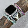 Armband Hot Selling Artikel Fashion Natural Stones Fitbit Watch Strap Emperor Stone Wrap Watch Band Handgjorda Boho Fitbit Rem grossist