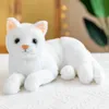 30 cm simulado gato fofo brinquedo de pelúcia recheado de mentiroso amarelo branco cinza gato preto boneca gato de pelúcia pentuia cosplay decoração de animal presente