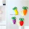 Ciseaux Outils À Main En Acier Inoxydable Pour Enfants Creative Fruit Autocollant Magnétique Bande Dessinée Drop Delivery Home Garden Dh6Qg