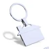 Keychains colhedas Diy House Metal Pendant Keychain Promoção imobiliária Chave -chave Chave de Keyring Drop Deliver Acessórios de moda DH45C