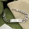 Fashion Unisex Mens Womens Designer Bracelet Cuff Bangle Bracelets plaqués argent