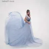 Robes de maternité élégantes robes de maternité pour séance photo sexy col en V hors épaule grossesse photographie robe femmes enceintes fête maxi robe T230523