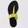 Slippers Summer Beach Flip Flops Sandals مسطح كعب سيدة المعدن زر المطاط الخارجي مصنع فاخر