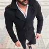 Männer Jacken DIHOPE 2023 Jacke Mode Slim Fit Langarm Anzug Top Windjacke Graben Mantel Männer Herbst Winter Warme Taste