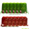 Prezent Wrap Christmas Dstring Cartoon Children Candy Storage Bag Plecak wakacyjny pakiet imprez