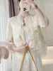 Roupas étnicas Verão estilo chinês de colarinho de colarinho e bordado de pássaro Organza manuquim de trespassado Lady Jacket S-xxl