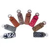 Keychains Lanyards Lipstick Holder Keychain Neoprene Chapstick Lip Gloss Pouch Key Chain Portable Keyring Creativity Gift Drop Del Dhc7A