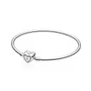 Bangle Originele 100% 925 Sterling Zilver pan Armband met Liefde Hart Armband Limited Edition Originele 1 1 basis Armband