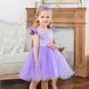 Flickans klänningar 2021 Princess Girl Wedding 1-5 Summer Dress Children's Birthday Party Vestidos G220523