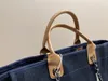 Casual Tote Composite Bag Beach shopping shoulder messenger bag handbag Mixed Fibers Large capacity fashionable purse pearl embroidery with handle Bag 38CM