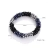 Bracelet élastique Ful verre perles Bracelets pour femme Orange noir rétro mixte été Bracelet Bracelets mode bijoux 2023
