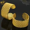 Bangle Xuhuang 2pcs/مجموعة أساور الكفة دبي للنساء المجوهرات الفاخرة المطلية بالذهب
