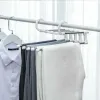 5 طبقات من شماعات الملابس المتعددة الوظيفية بانت تخزين القماش بنطلون رف شنق